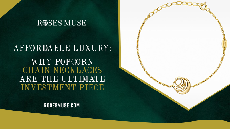 popcorn chain necklaces|| popcorn chain necklace gold vermeil ||Roses Muse