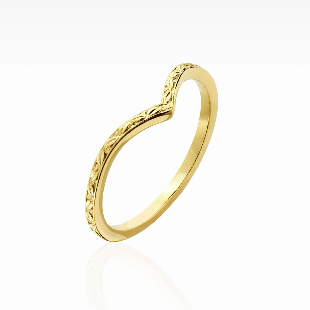 Rosevine Wishbone Ring