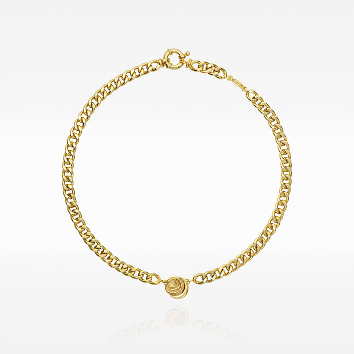 Signature Bold Cuban Link Necklace, earrings, stud earrings, anklet, bracelet, necklace, ring, 18k gold vermeil jewelry, online jewelry store, women jewelry, Roses Muse