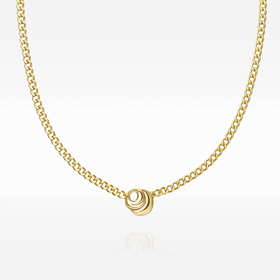 Signature Slim Cuban Link Necklace, earrings, stud earrings, anklet, bracelet, necklace, ring, 18k gold vermeil jewelry, online jewelry store, women jewelry, Roses Muse