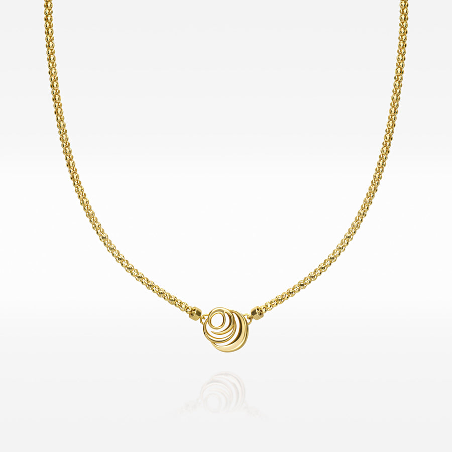 Signature Popcorn Chain Necklace, earrings, stud earrings, anklet, bracelet, necklace, ring, 18k gold vermeil jewelry, online jewelry store, women jewelry, Roses Muse